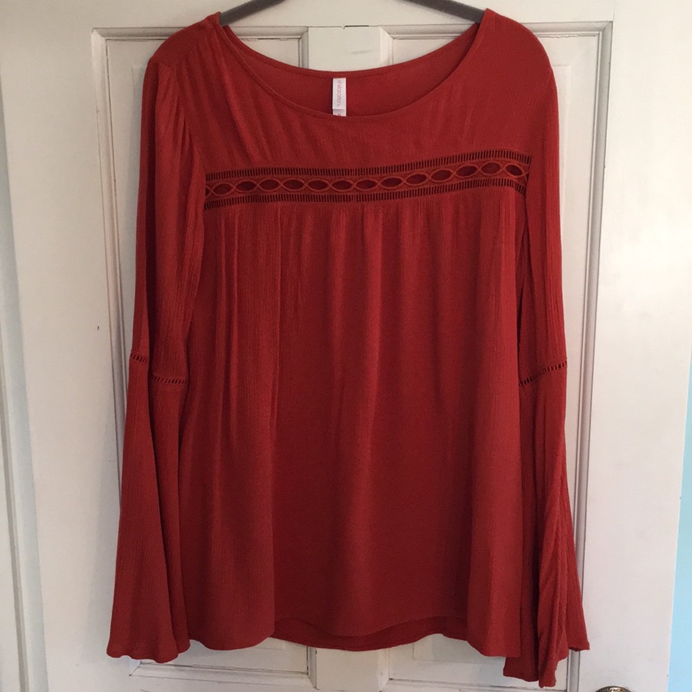 Xhilaration rusty orange boho top 🍂